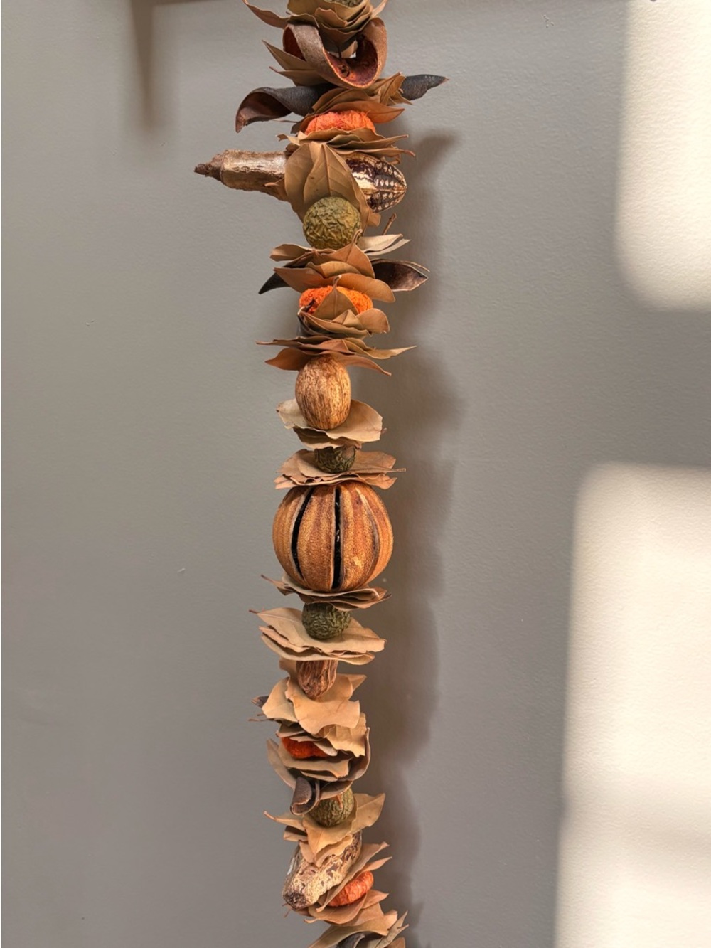Autumn Harvest Hanging Garland - Orange & Brown Home Holiday Decor